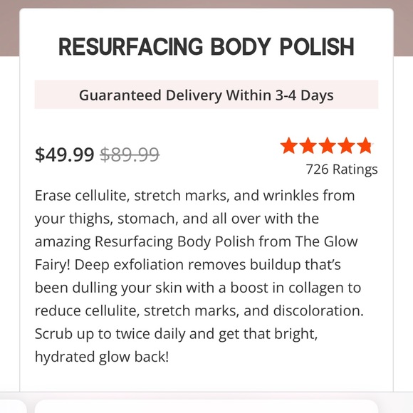 Glow fairy resurfacing body polish - new - Picture 2 of 4